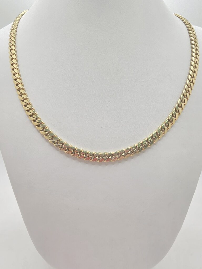 10K SOLID MIAMI CUBAN CHAIN – 22" 6MM – JY Jewelry Wholesale