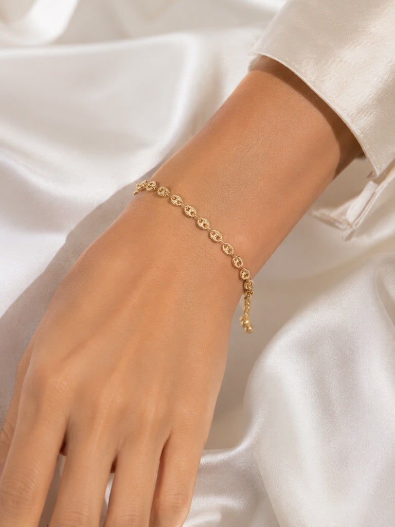 10K GUCCI PUFF BRACELET – 7" 4MM – JY Jewelry Wholesale