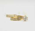 10K SMALL CROSS DETAIL ENGAGEMENT WOMAN'S RING – 8 – JY Jewelry Wholesale
