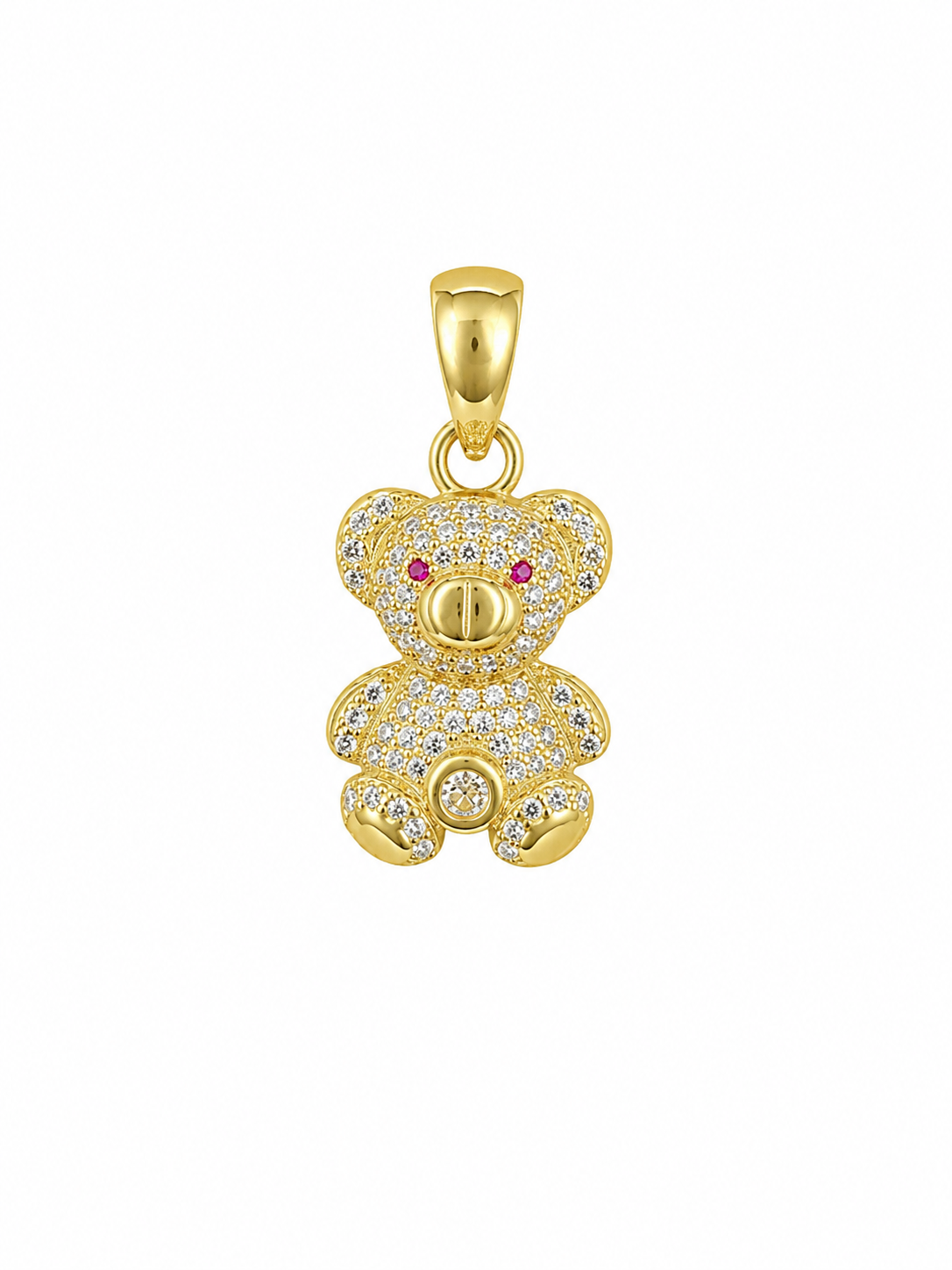 14K SMALL CZ BEAR PENDANT – JY Jewelry Wholesale