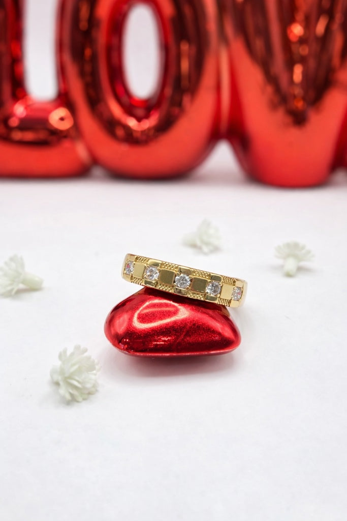 10K SQUARE DETAILS ENGAGEMENT MAN'S RING – 9.5 – JY Jewelry Wholesale