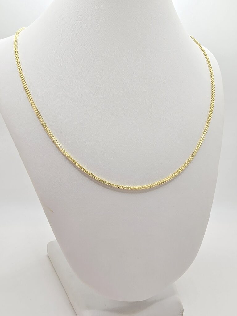 10K HOLLOW FRANCO CHAIN – 18" 2MM – JY Jewelry Wholesale