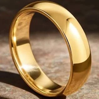 10K SOLID PLAIN MAN'S WEDDING BAND RING – 12 6MM – JY Jewelry Wholesale