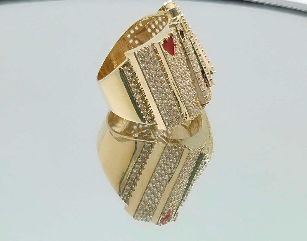 10K CZ POKER MEN'S RING – 10 – JY Jewelry Wholesale