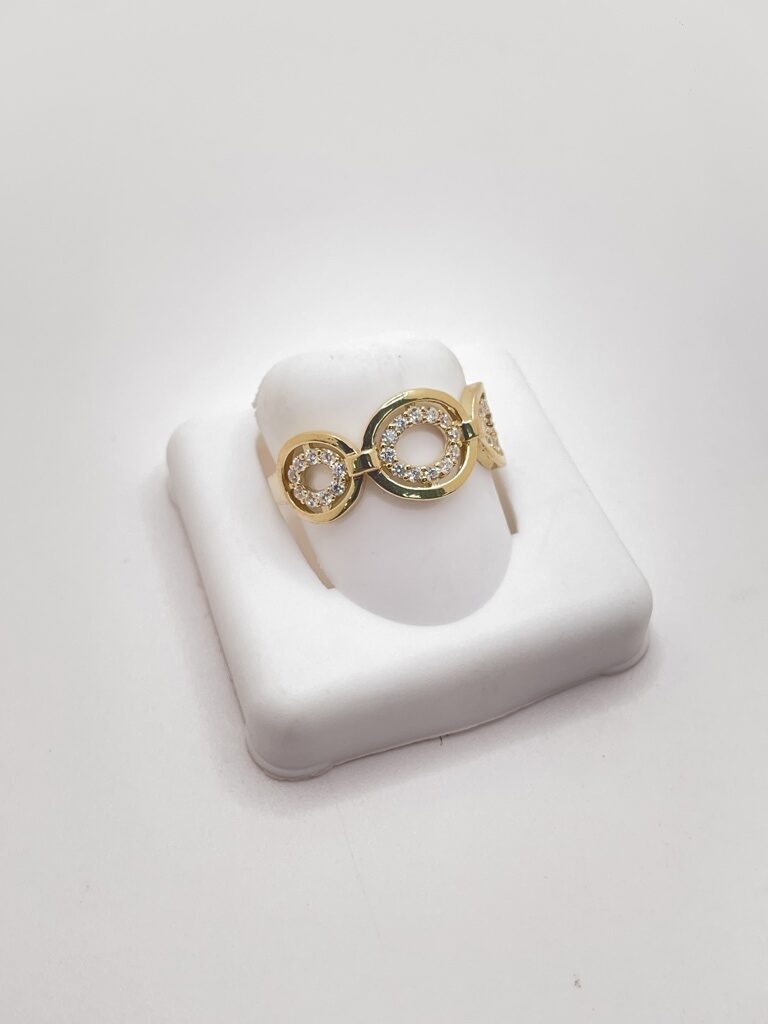 10K CLASSIC LARGE OVAL CHAIN STYLE RING WITH ZIRCONIA INSIDE – 8 – JY Jewelry Wholesale