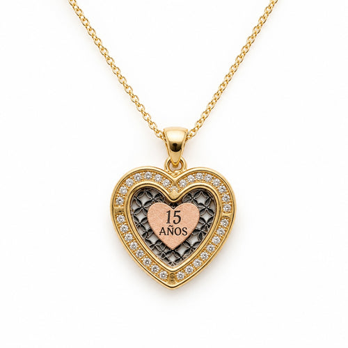 10K 15 YEAR HEART PENDANT – JY Jewelry Wholesale