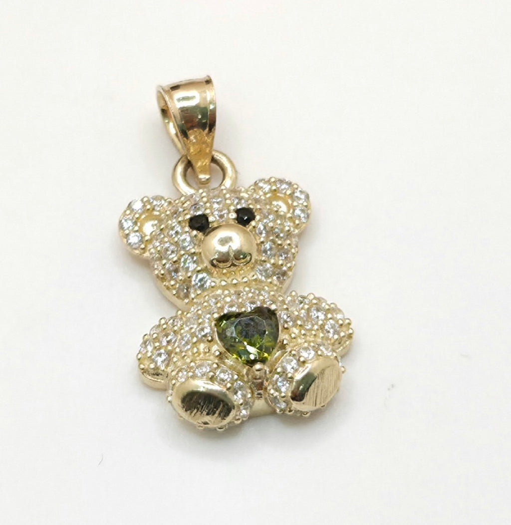 10K YELLOW CZ MEDIUM TEDDY BEAR PENDANT – JY Jewelry Wholesale