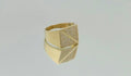 10K CZ ELEGANTE SQUARE SHAPE DIAGONAL DETAIL MEN'S RING – 10 – JY Jewelry Wholesale