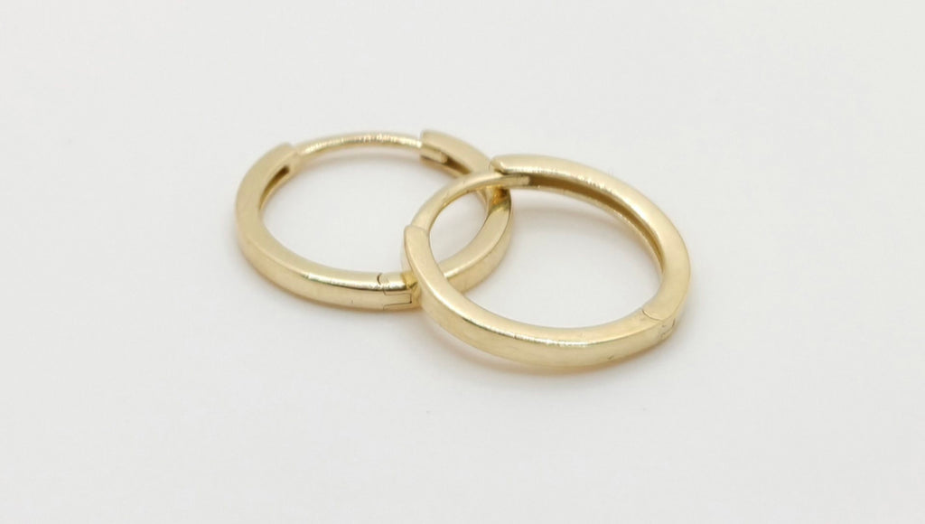 10K PLAIN HOOPS EARRINGS – SMALL – JY Jewelry Wholesale