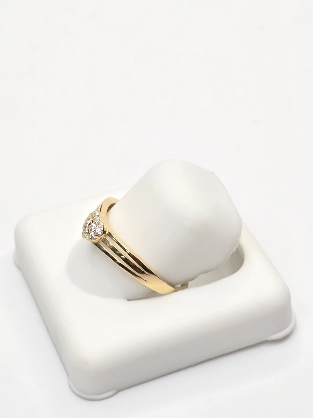 14K DELICATE CZ HEART RING – 7 – JY Jewelry Wholesale