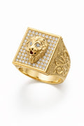 10K ELEGANT CZ SQUARE LION RING – 11 – JY Jewelry Wholesale