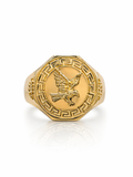 10K SOLID GREEK DESIGN FRAME EAGLE ROUND RING – 10 – JY Jewelry Wholesale
