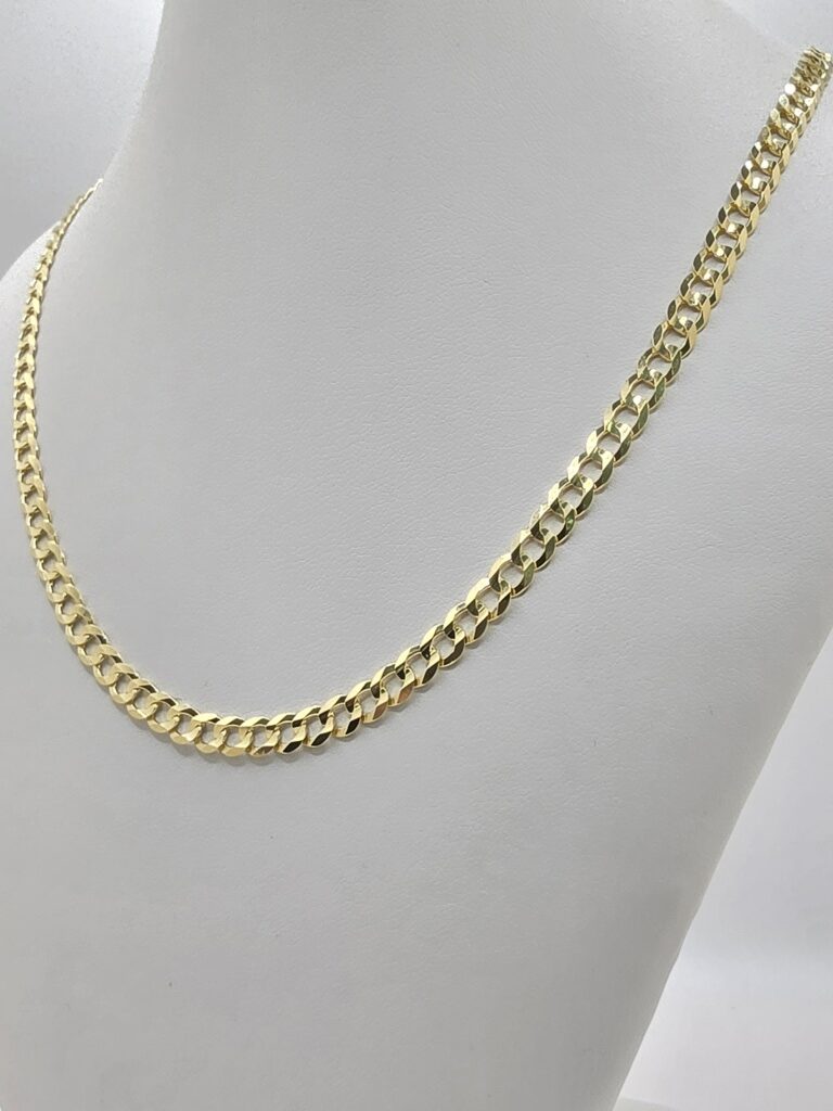10K SOLID CUBAN CURB FLAT – 5MM 18" – JY Jewelry Wholesale
