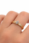 10K SMALL ALMOND SHAPE DIAMOND PROMISE RING – 7 – JY Jewelry Wholesale