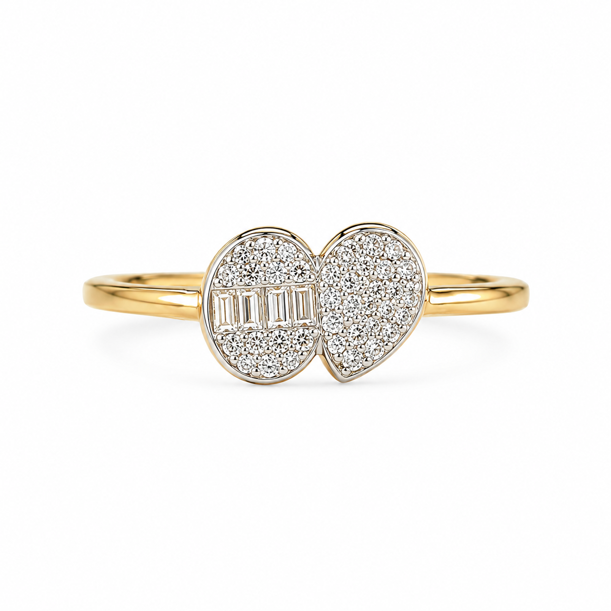 14K GOLD AND DIAMOND DELICATE RING – 7 – JY Jewelry Wholesale