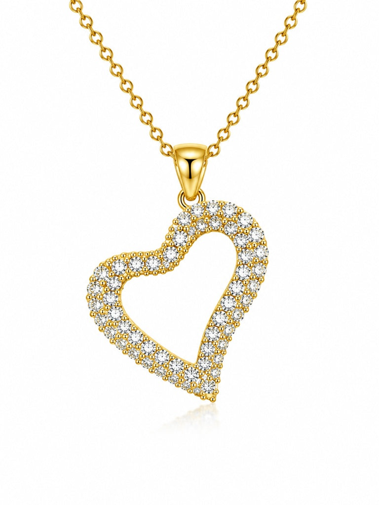 10K CZ HEART SILHOUETTE PENDANT – JY Jewelry Wholesale