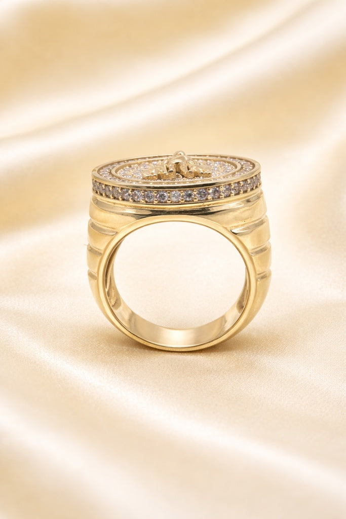 10K ROUND CZ FRAME SAN LAZARO RING – 11.5 – JY Jewelry Wholesale
