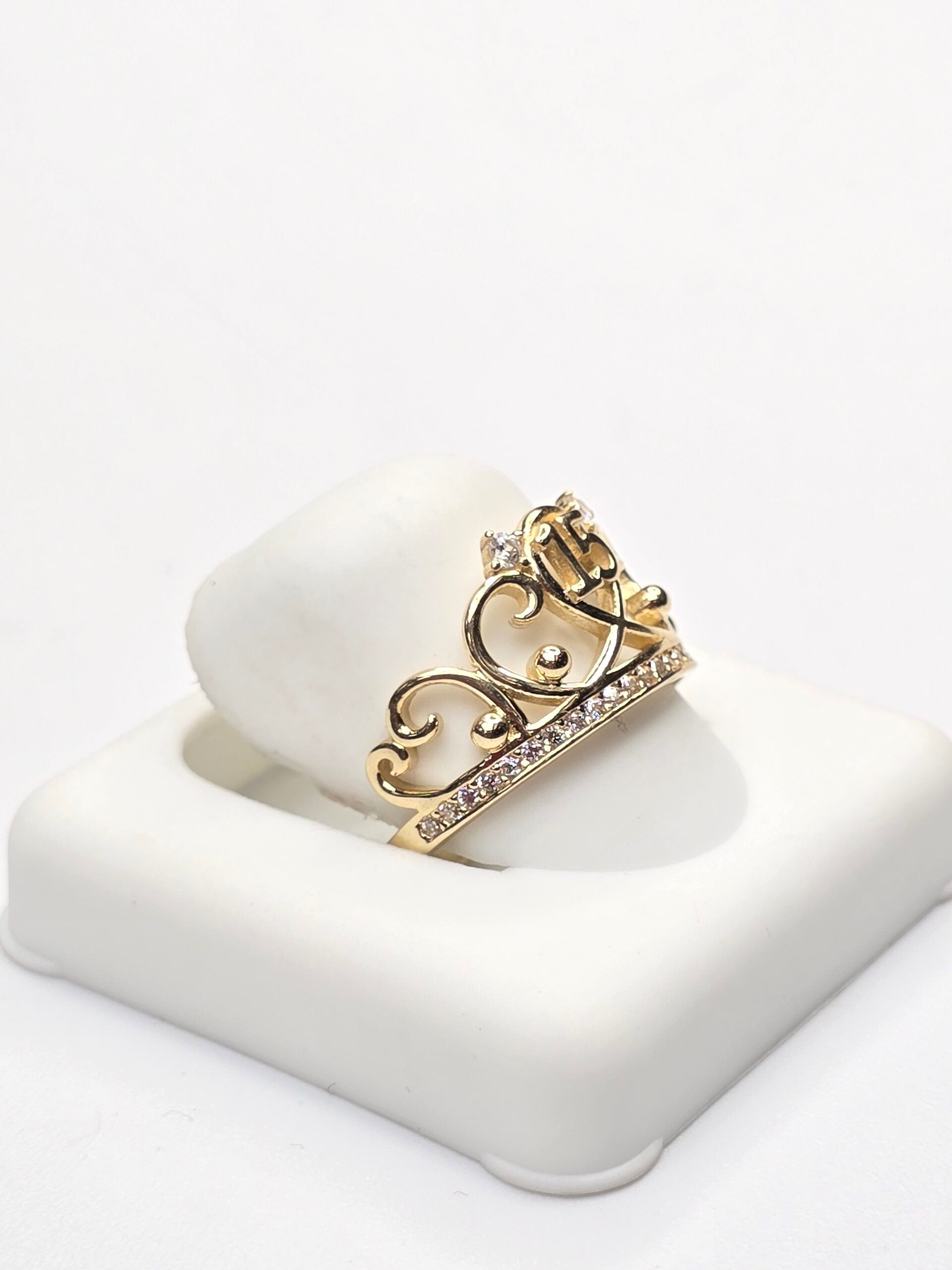 14K FIFTEEN CROWN RING – 7 – JY Jewelry Wholesale