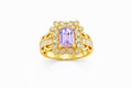 10K ELEGANT PURPLE SQUARE STONE RING – 8 – JY Jewelry Wholesale