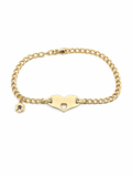 10K HEART BRACELET – 7" – JY Jewelry Wholesale