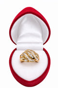 14K BAGUETTE DIAMOND SHELL DESIGN RING – 7 – JY Jewelry Wholesale