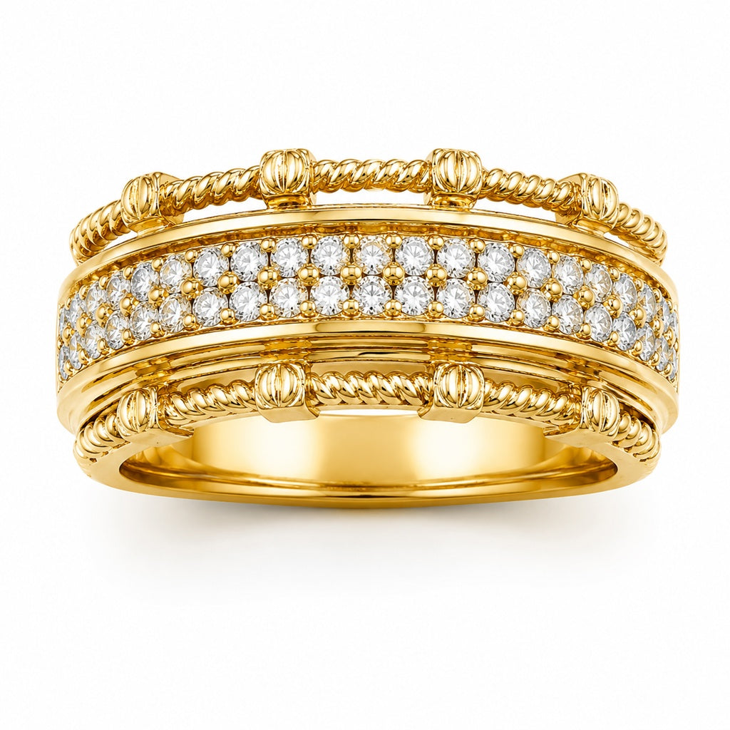 14K DIAMOND BAND RING – 10 – JY Jewelry Wholesale
