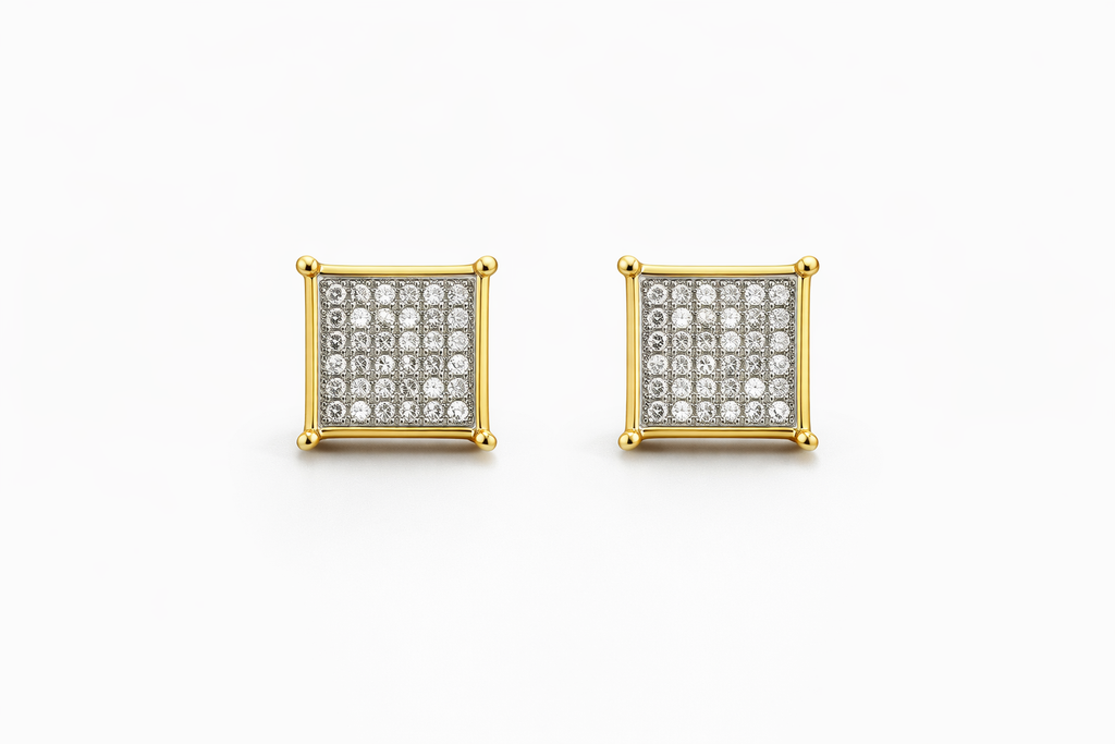 10K SQUARE DIAMOND EARRINGS – JY Jewelry Wholesale