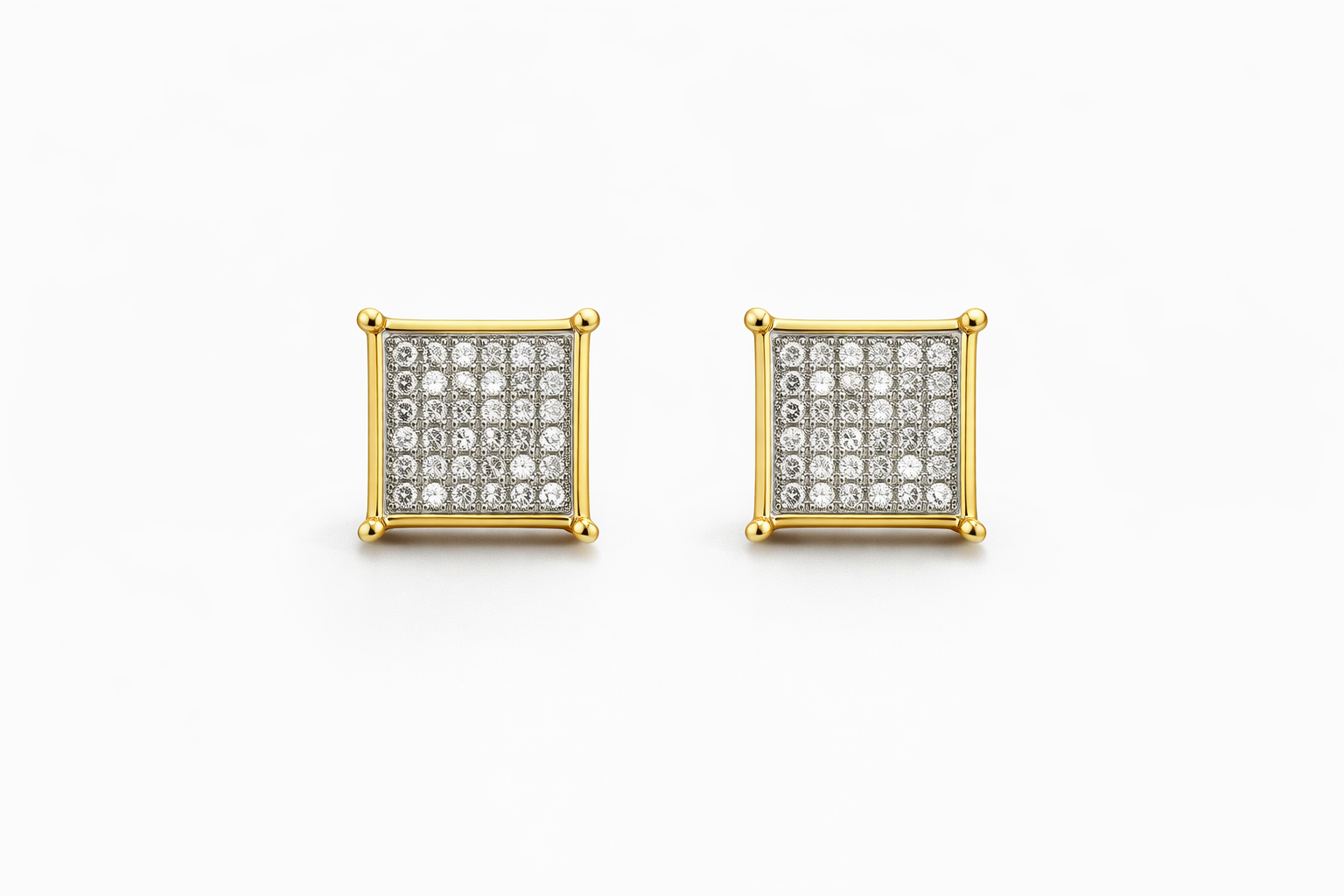 10K SQUARE DIAMOND EARRINGS – JY Jewelry Wholesale