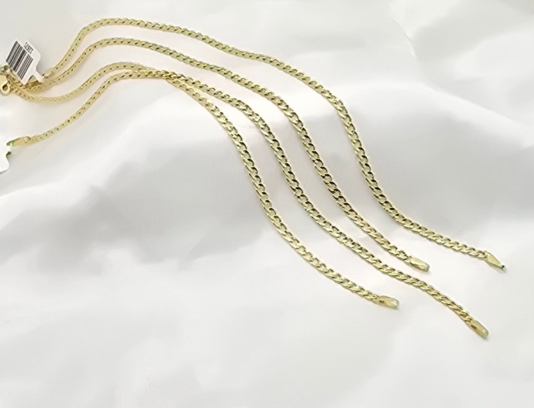 10K HOLLOW CUBAN CURB FLAT BRACELET – 7" 2.5MM – JY Jewelry Wholesale