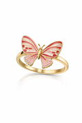 14K PINK AND RED BUTTERFLY RING – 7 – JY Jewelry Wholesale