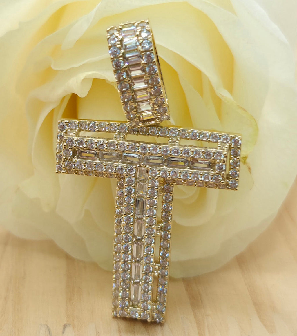 10K SMALL CZ ''T'' LETTER PENDANT – JY Jewelry Wholesale