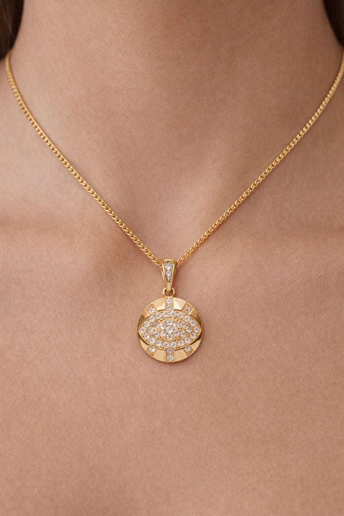10K DIAMOND EYE ROUND PENDANT – JY Jewelry Wholesale