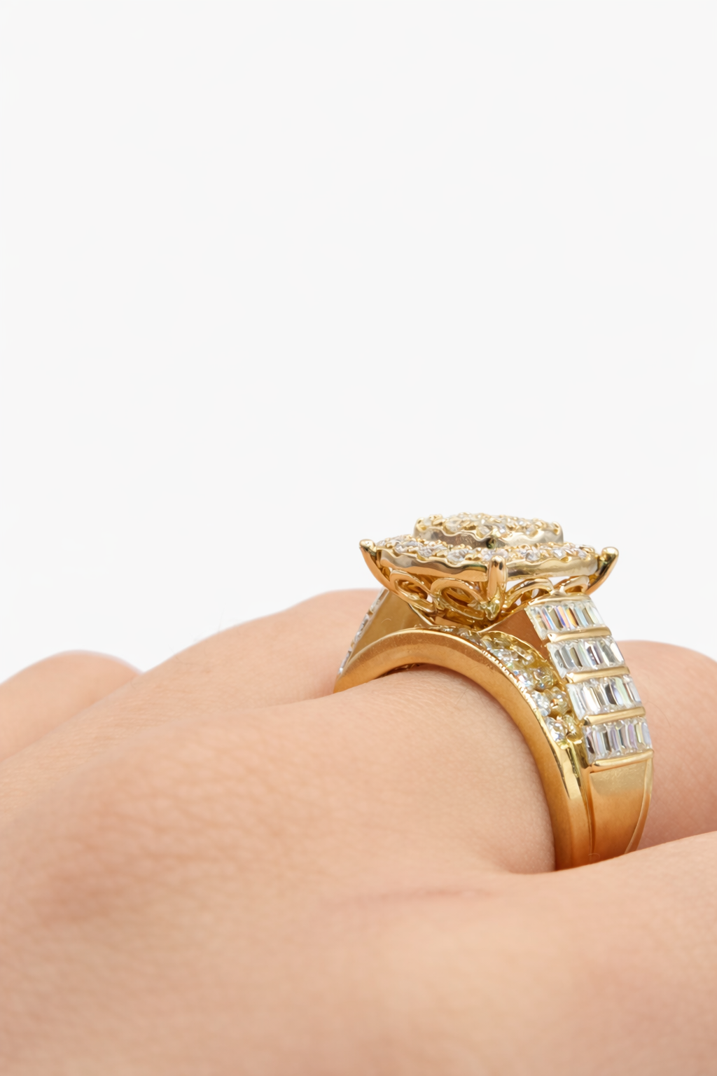 10K 2.5CTW VVS MOISSANITE CINDIRELA RING – 7 – JY Jewelry Wholesale
