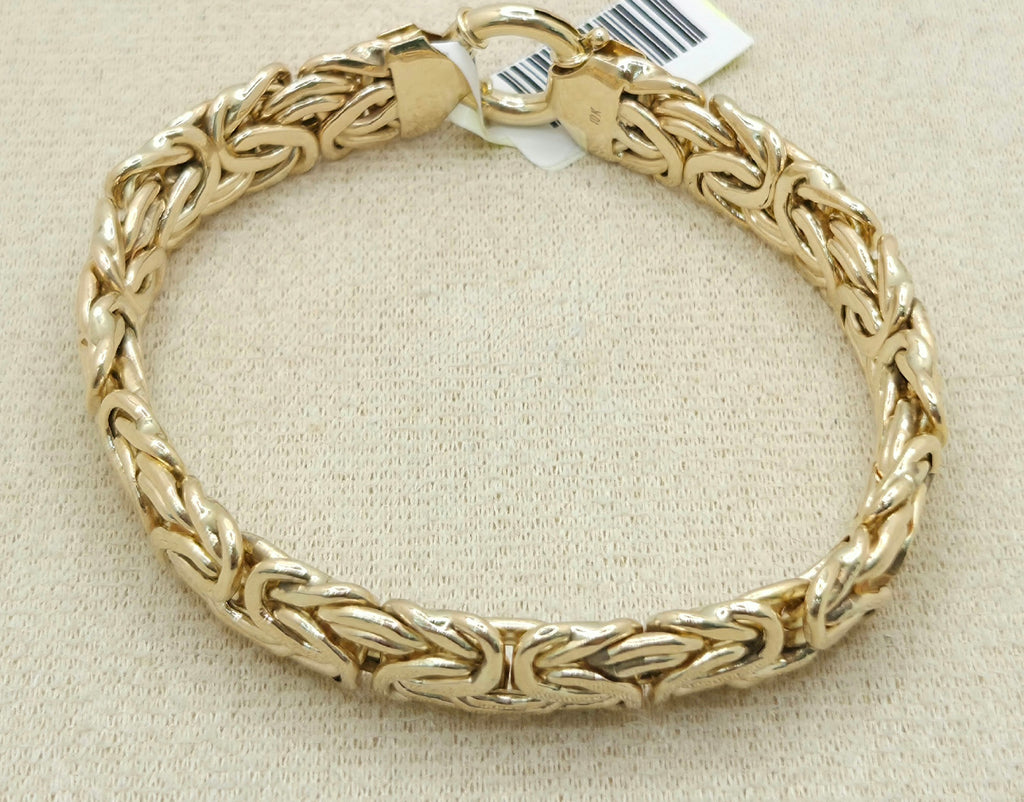 10K BYZENTINE BRACELET – 7" 10.5MM – JY Jewelry Wholesale