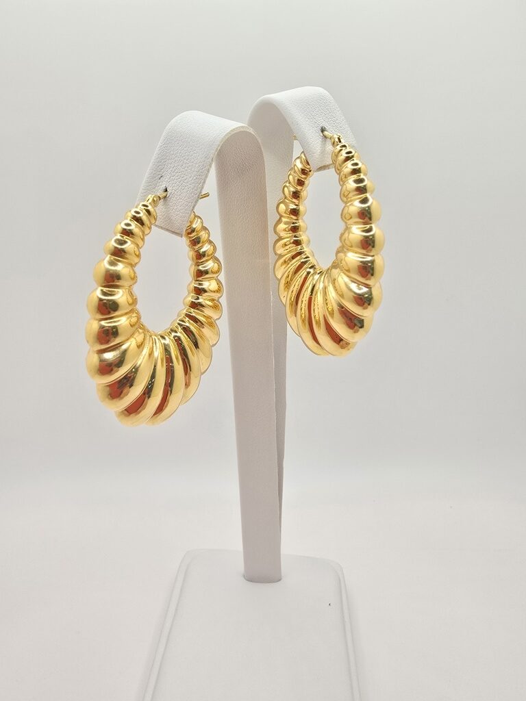 10K SHRIMP DESIGN HOOPS EARRINGS – 5 – JY Jewelry Wholesale