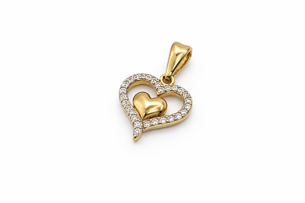 10K NATURAL DIAMOND SMALL HEART PENDANT – JY Jewelry Wholesale