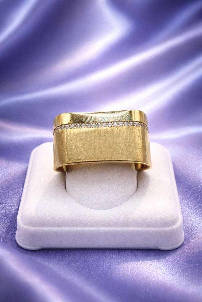 10K ELEGANT NEVADA DESIGN CZ DETAIL RING – 9 – JY Jewelry Wholesale