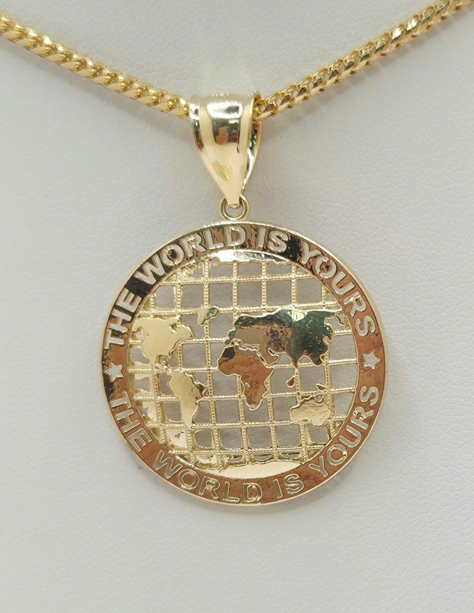 10K SMALL THE WORLD IS YOURS GLOBE PENDANT – JY Jewelry Wholesale