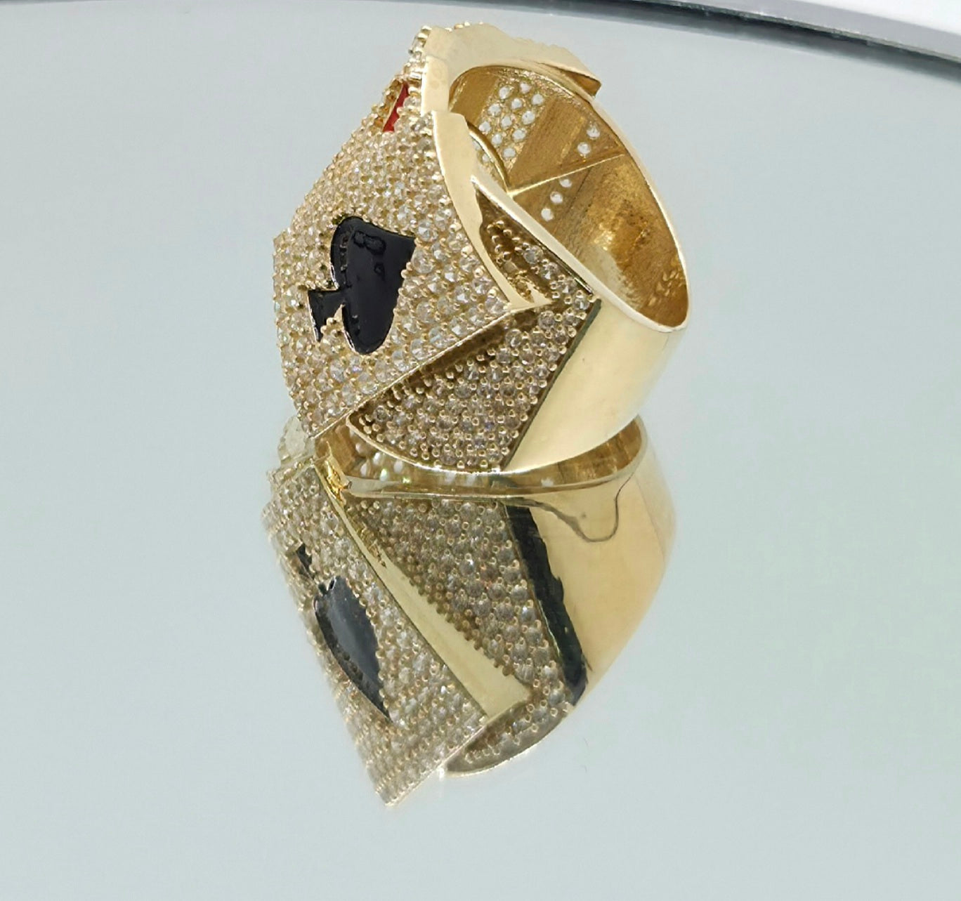 10K CZ POKER MEN'S RING – 10 – JY Jewelry Wholesale