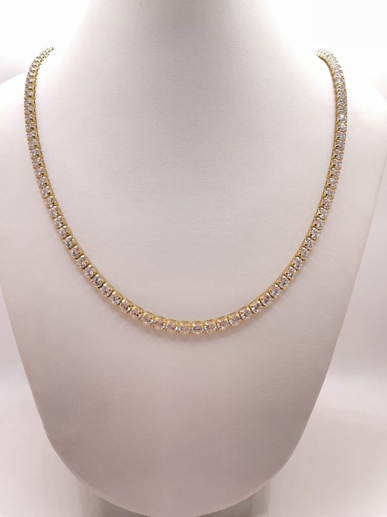 10K TENNIS CHAIN 22" 3.5MM – JY Jewelry Wholesale