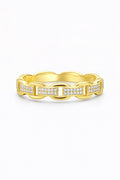 14K BEAUTIFUL RING WITH SQUARE LINK AND DETAILS OF CZ – 7 – JY Jewelry Wholesale