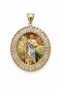 10K CZ ROUND SAN JUDAS PENDANT – JY Jewelry Wholesale