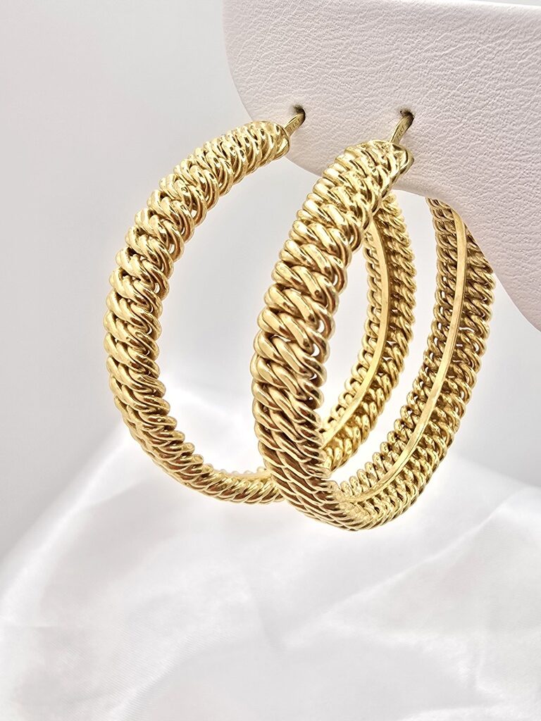 14K PRINCESSA STYLE HOOPS EARRINGS – 7.5MM – JY Jewelry Wholesale
