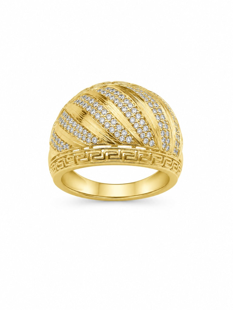 14K MODERN RING WITH CZ DETAILS – 8 & 8.5 – JY Jewelry Wholesale