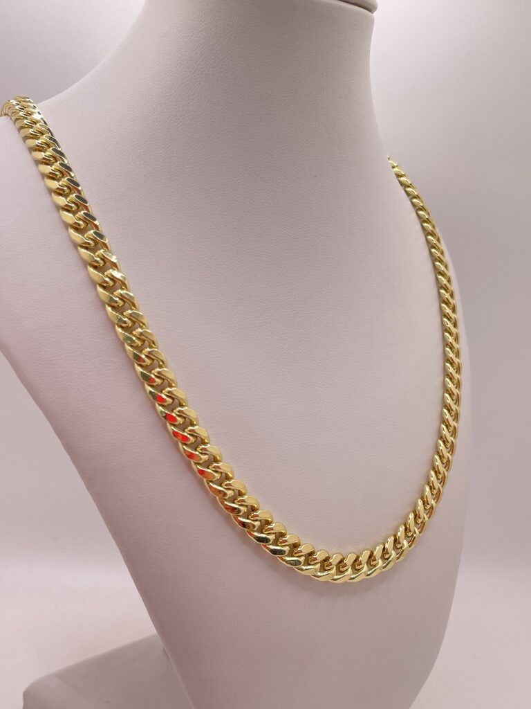 10K SEMISOLID MIAMI CUBAN CHAIN 24" 7MM – JY Jewelry Wholesale