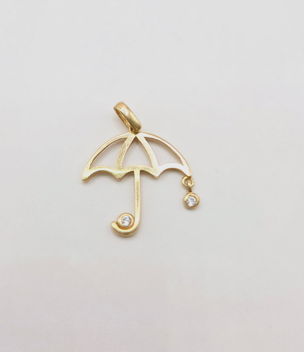 10K SMALL GOLDEN UMBRELLA PENDANT – SMALL – JY Jewelry Wholesale
