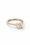 14K CERTIFIED YELLOW GOLD LGD 2CT MAIN STONE ROUND CHAPE ENGAGEMENT RING – 7 – JY Jewelry Wholesale