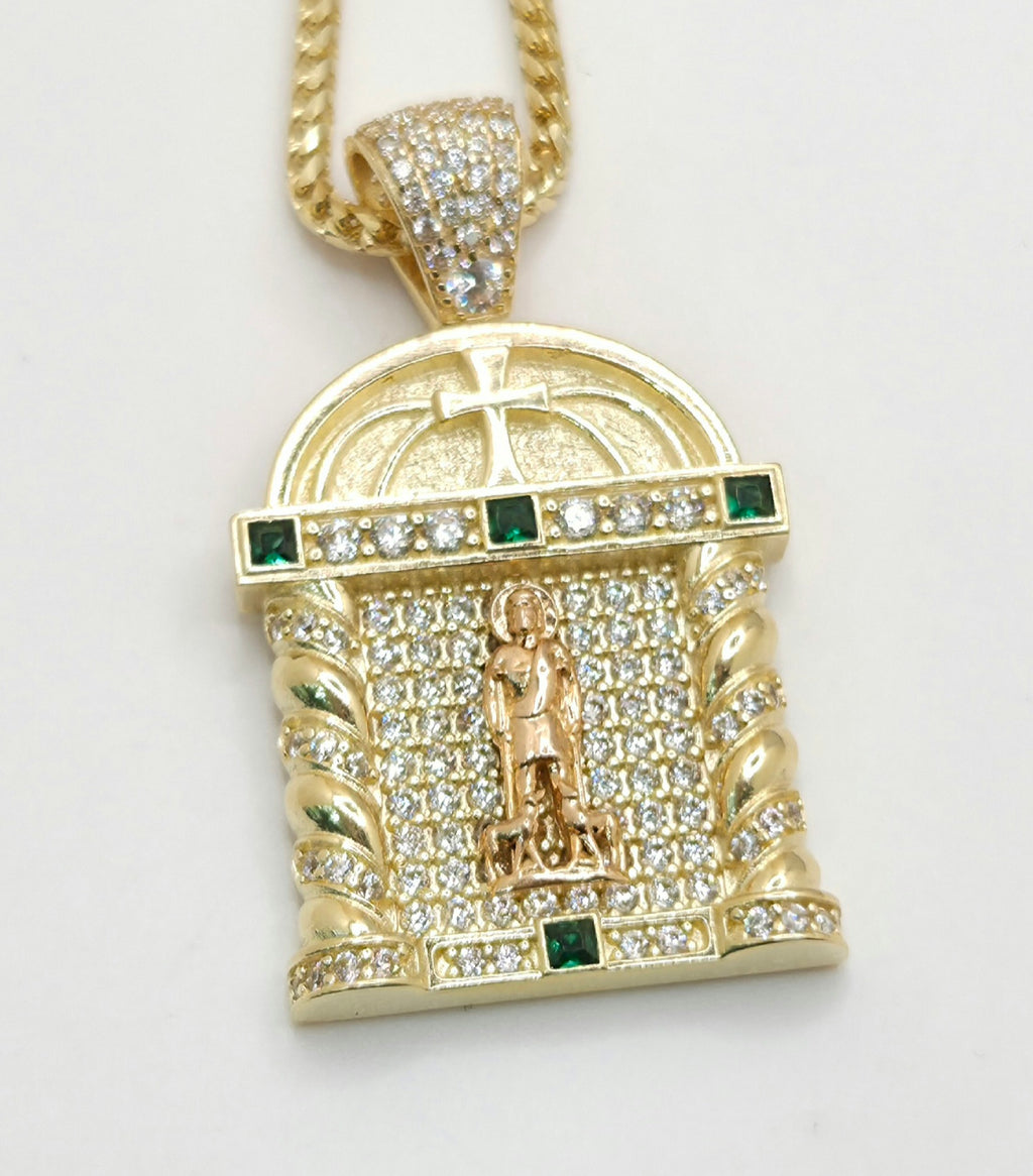 14K CZ HOUSE STYLE SAN LAZARO PENDANT – JY Jewelry Wholesale