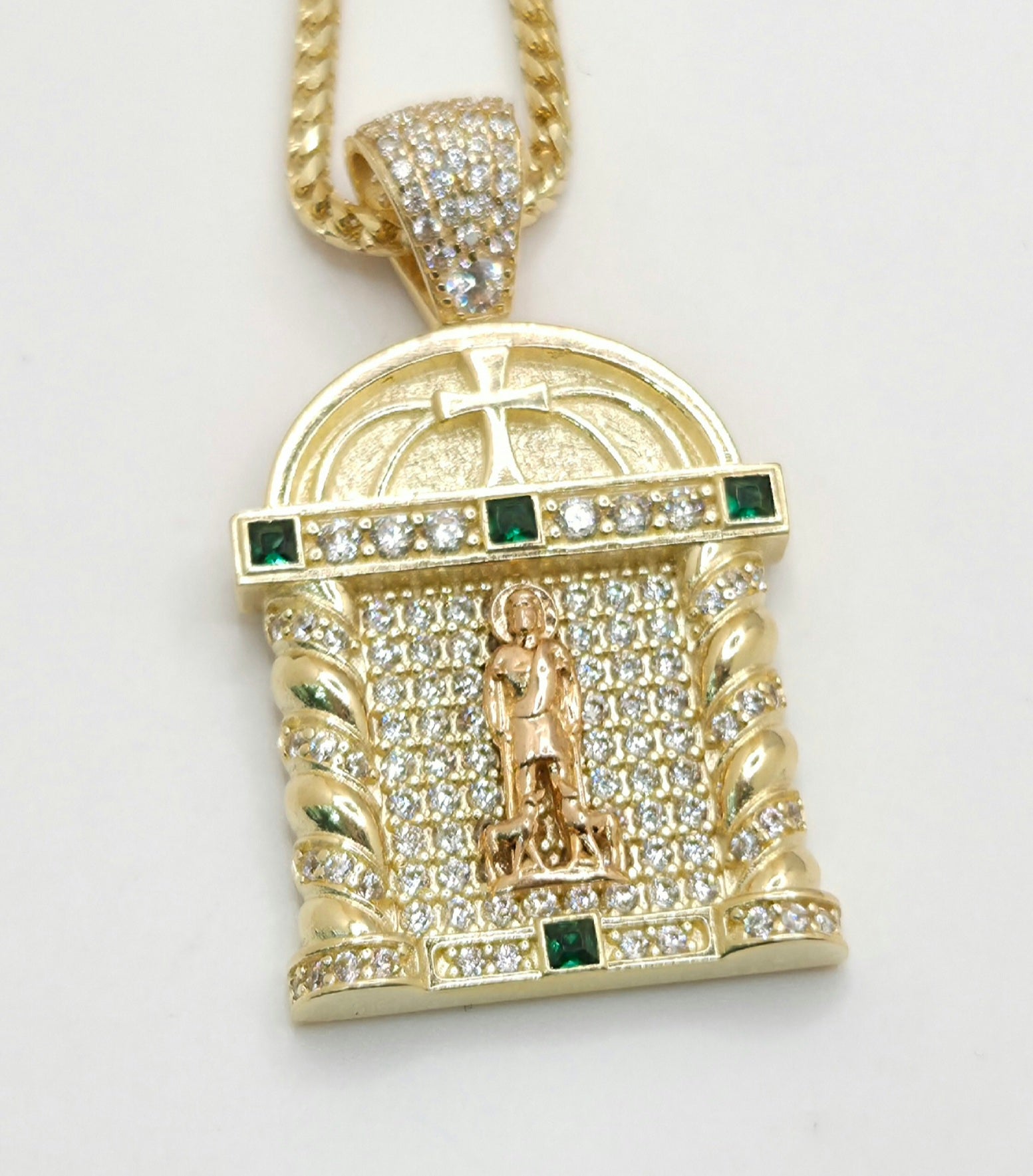 14K CZ HOUSE STYLE SAN LAZARO PENDANT – JY Jewelry Wholesale
