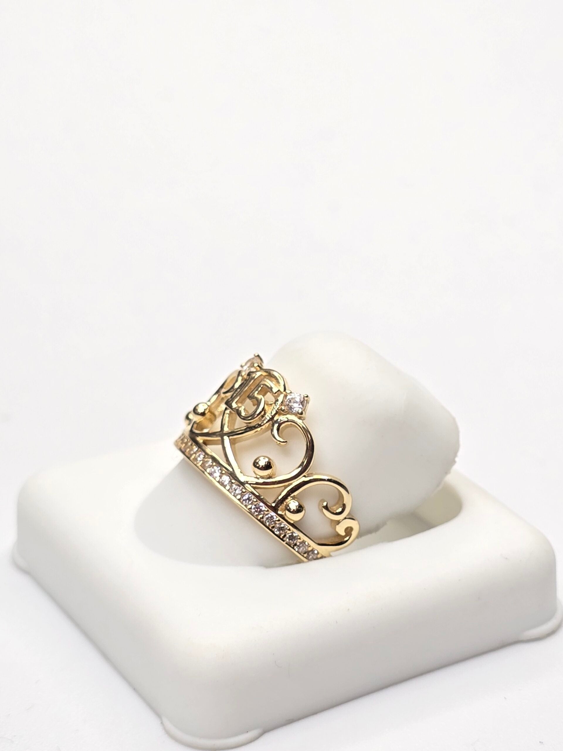 14K FIFTEEN CROWN RING – 7 – JY Jewelry Wholesale